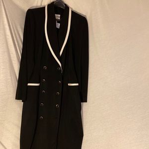Danny & Nicole black & white coat dress